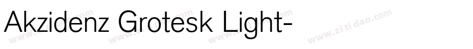 Akzidenz Grotesk Light字体转换